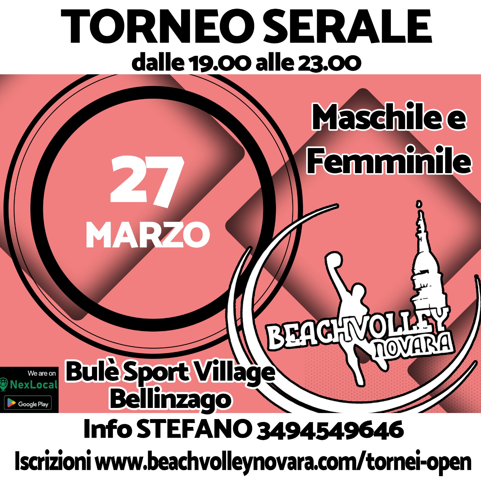 Locandina Torneo Serale 27/03/26