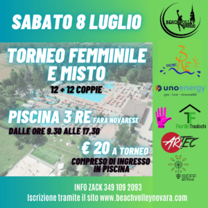 TORNEO FEMMINILE - PISCINA 3RE - SABATO 8/07/23